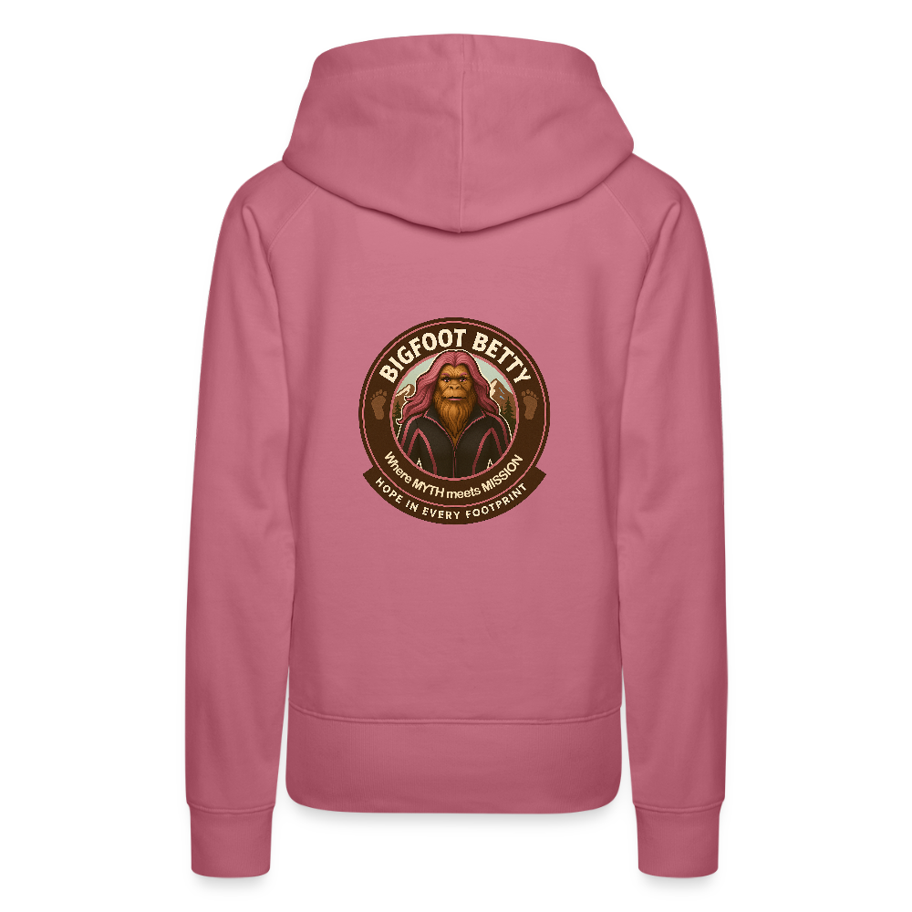 Women’s Premium Hoodie - Hope in Every Footprint (RETRO) - mauve