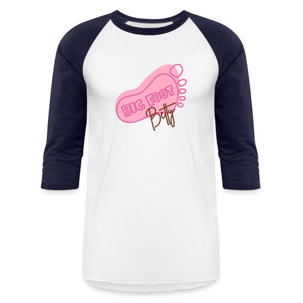 Baseball T-Shirt - BFB FootPrint - white/navy