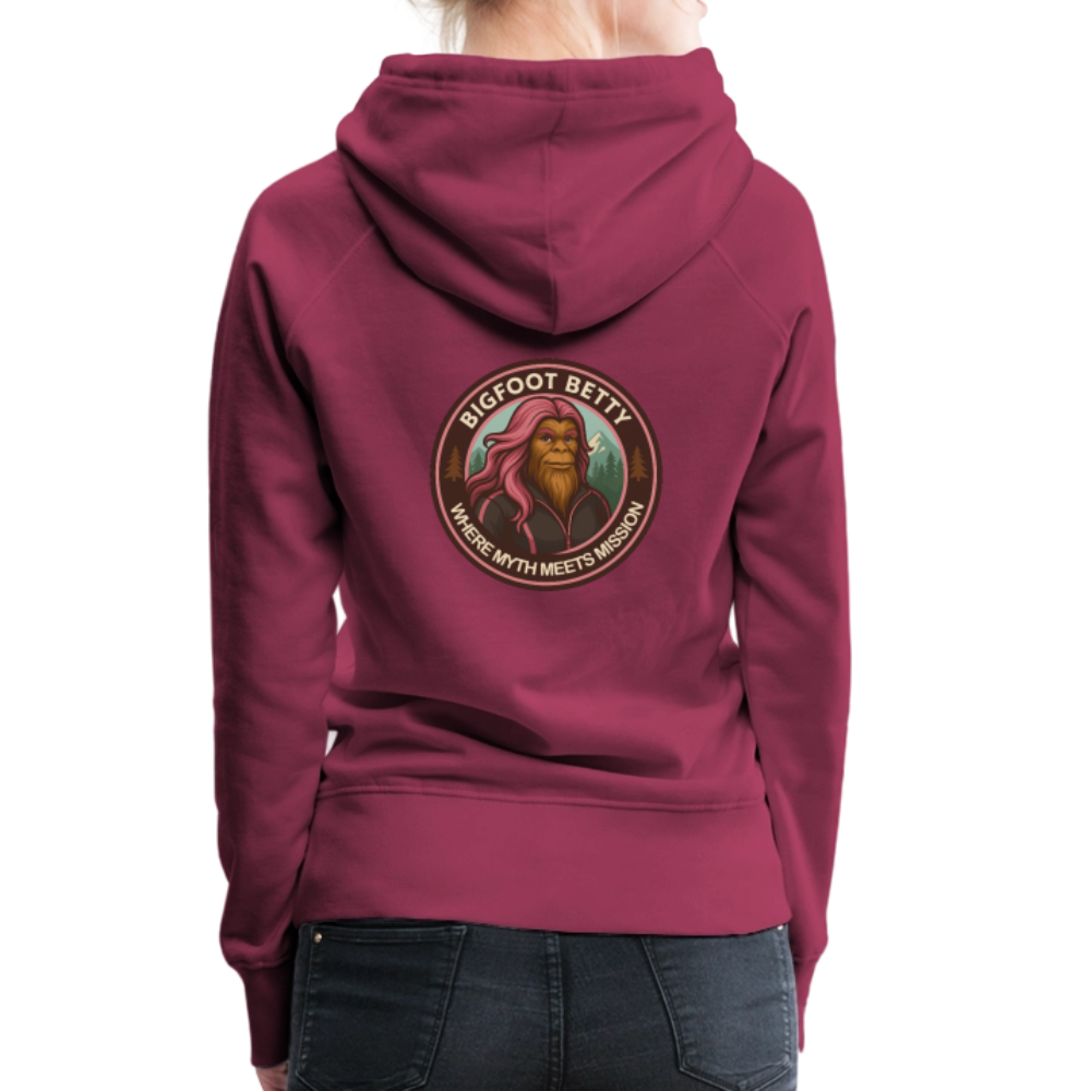 Women’s Premium Hoodie - Where Myth Meets Mission (RETRO) - burgundy