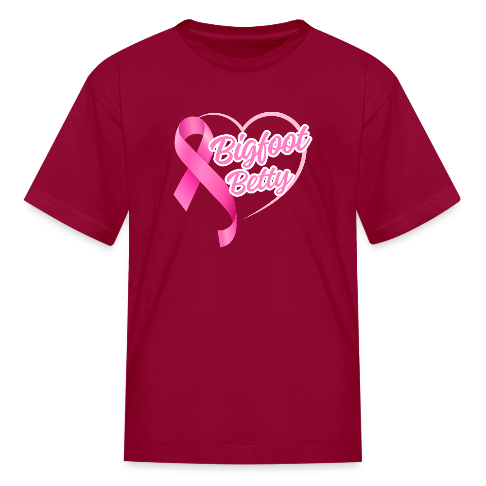 Kids' T-Shirt - BFB Pink Ribbon - dark red