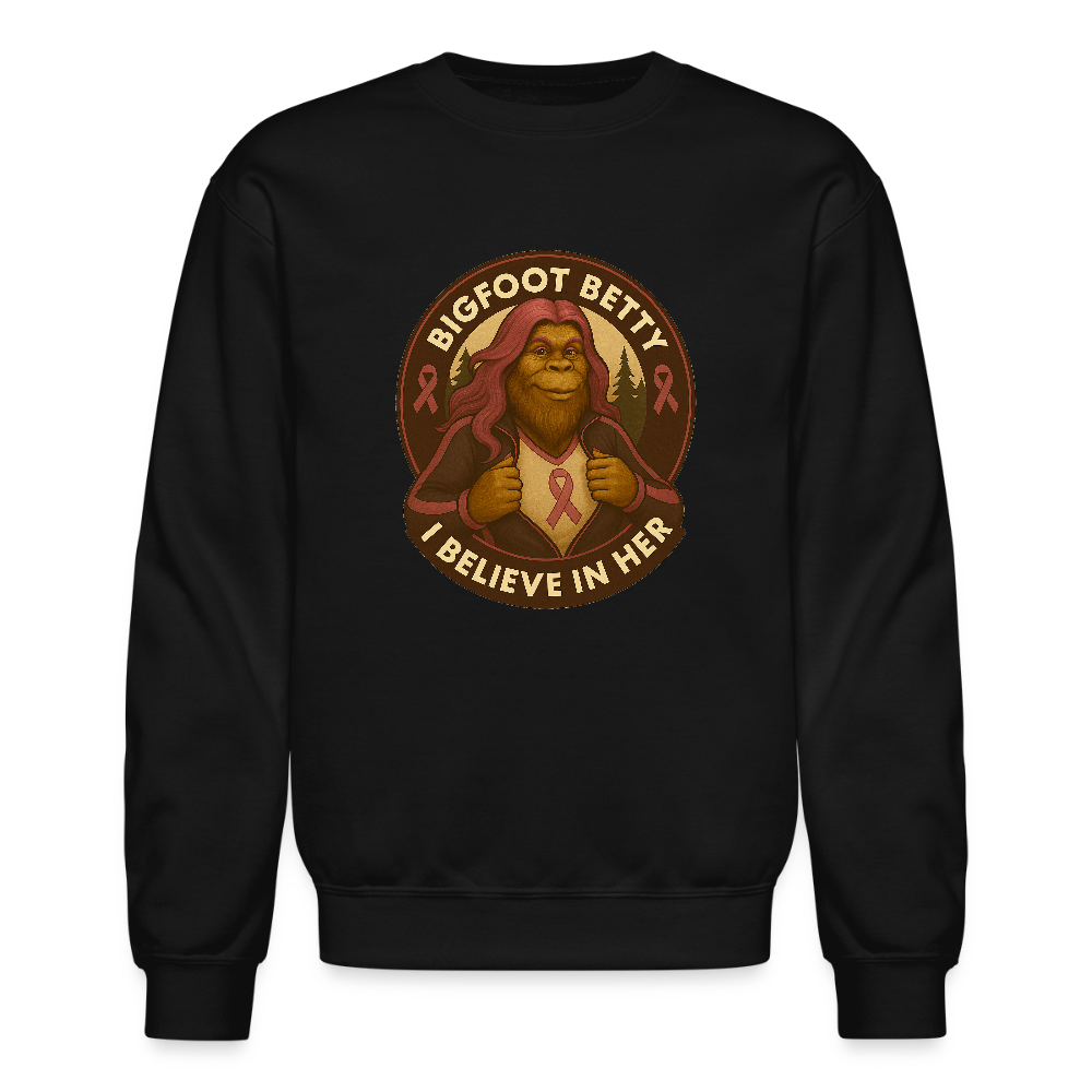 Crewneck Sweatshirt - I Believe In Her (RETRO) - black