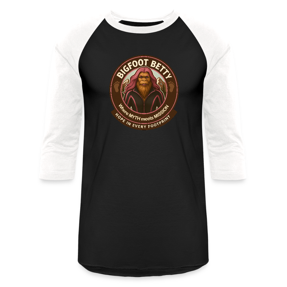 Baseball T-Shirt - Hope in Every Footprint (RETRO) - black/white