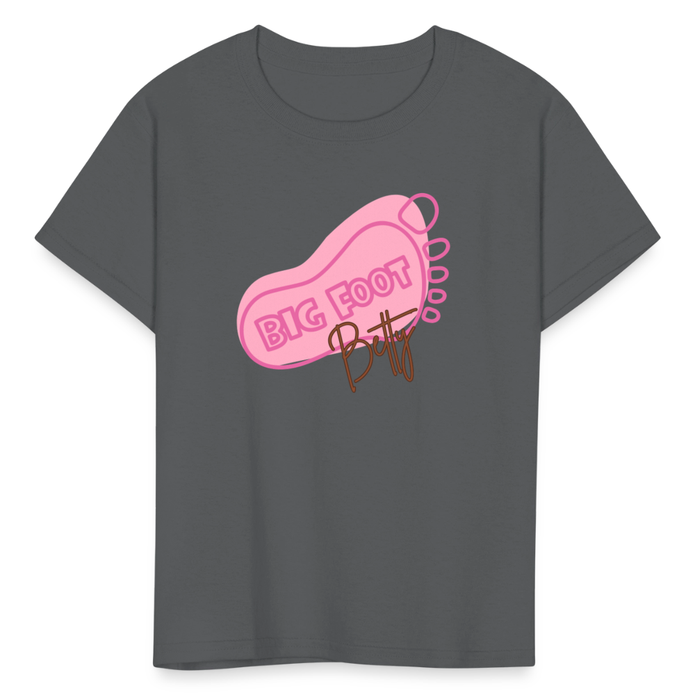 Kids' T-Shirt - BFB FootPrint - charcoal
