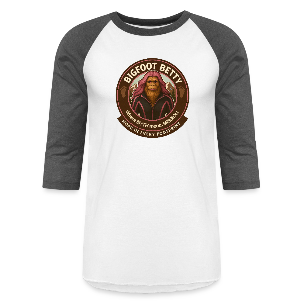Baseball T-Shirt - Hope in Every Footprint (RETRO) - white/charcoal