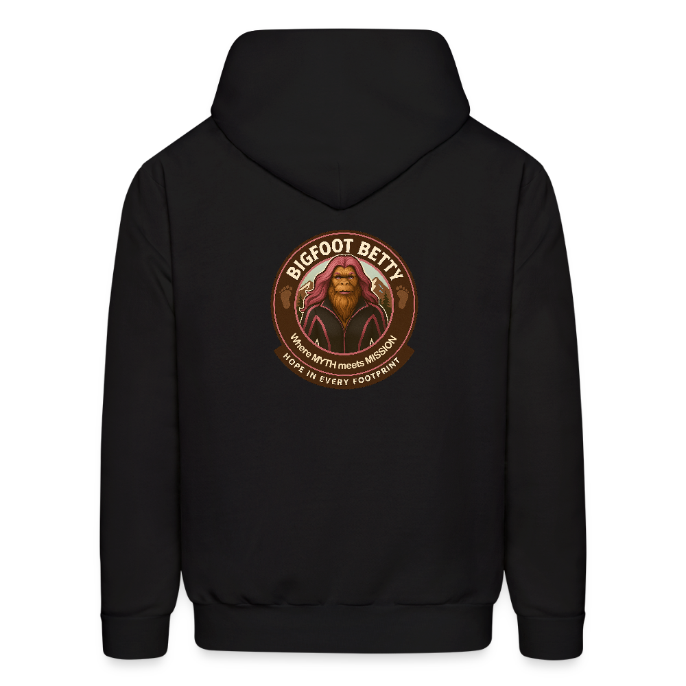 Men's Hoodie - Hope in Every Footprint (F/B) (RETRO) - black