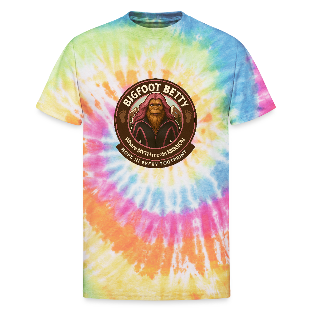 Unisex Tie Dye T-Shirt - Hope in Every Footprint (RETRO) - rainbow