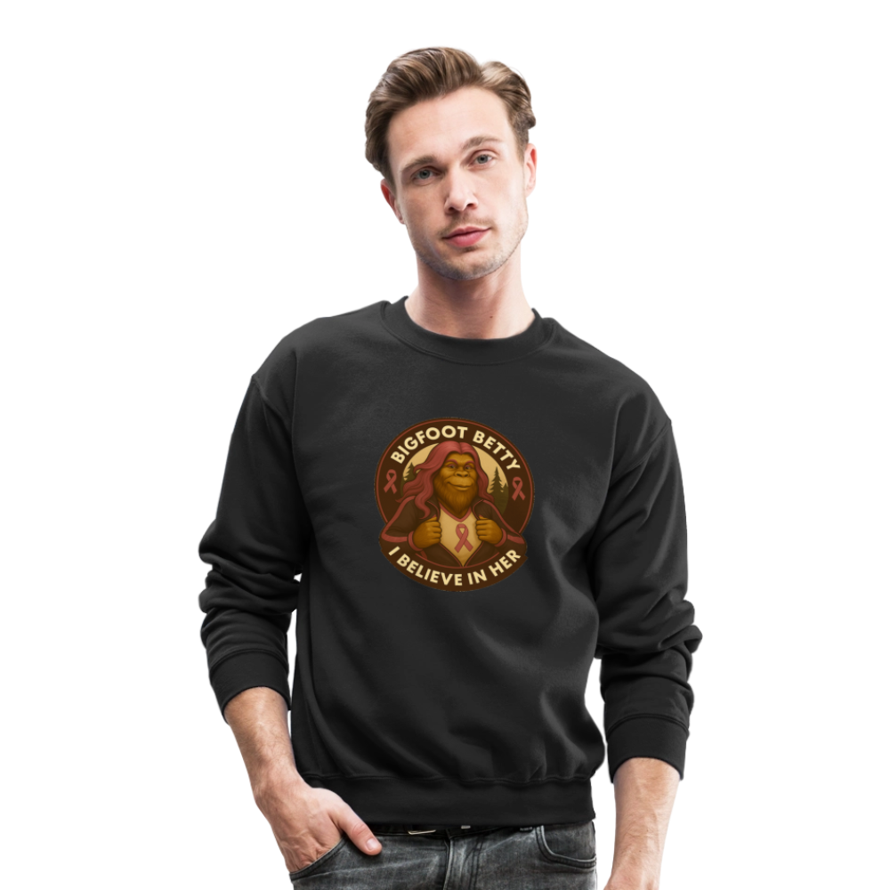 Crewneck Sweatshirt - I Believe In Her (RETRO) - black