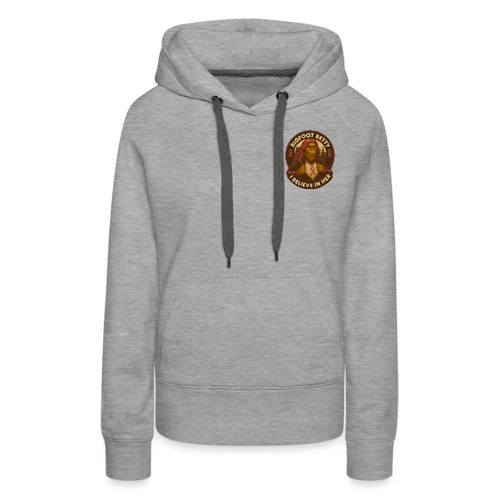 Women’s Premium Hoodie - I Believe In Her (F/B) (RETRO) - heather grey