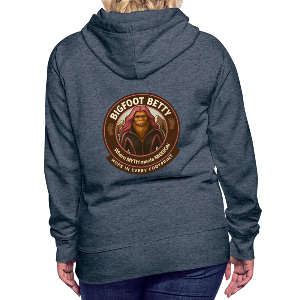 Women’s Premium Hoodie - Hope in Every Footprint (F/B) (RETRO) - heather denim