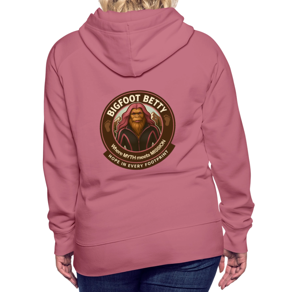 Women’s Premium Hoodie - Hope in Every Footprint (F/B) (RETRO) - mauve