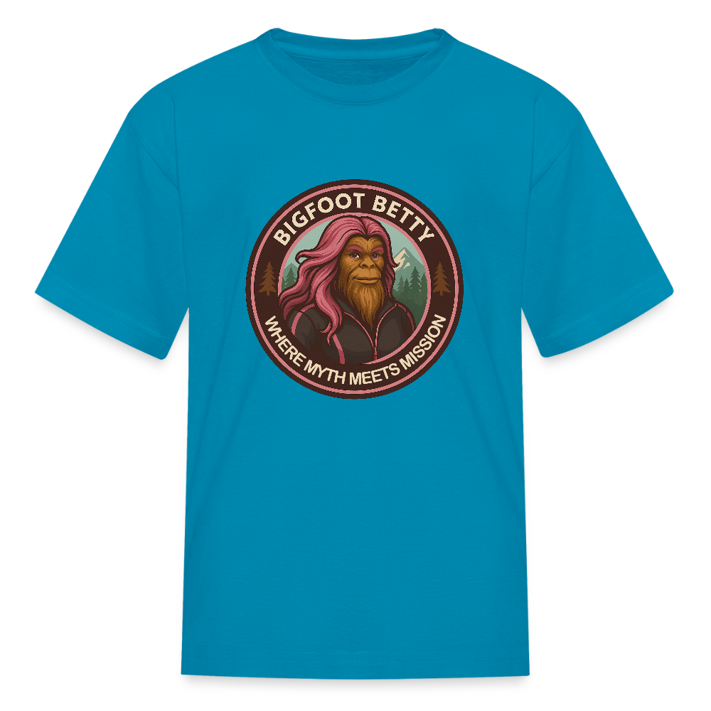Kids' T-Shirt - Where Myth Meets Mission (RETRO) - turquoise