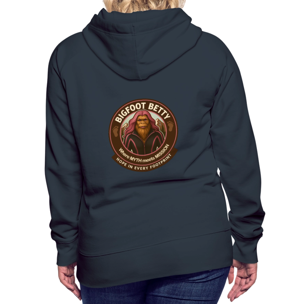 Women’s Premium Hoodie - Hope in Every Footprint (RETRO) - navy