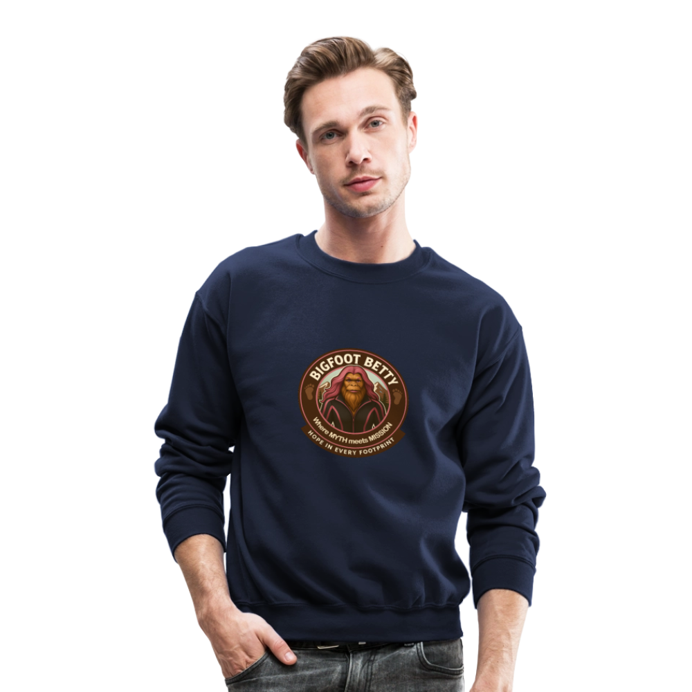 Crewneck Sweatshirt - Hope in Every Footprint (RETRO) - navy