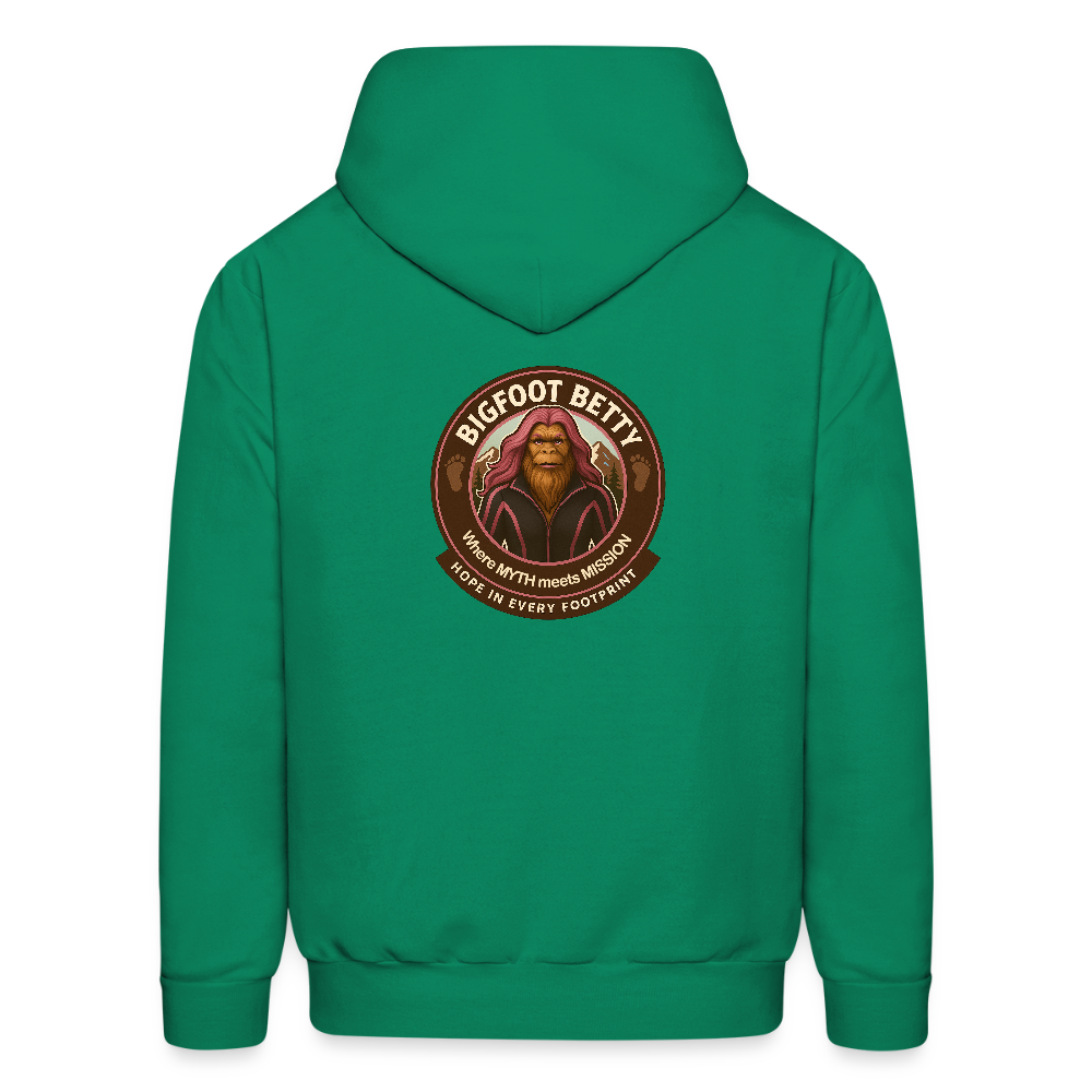 Men's Hoodie - Hope in Every Footprint (RETRO) - kelly green