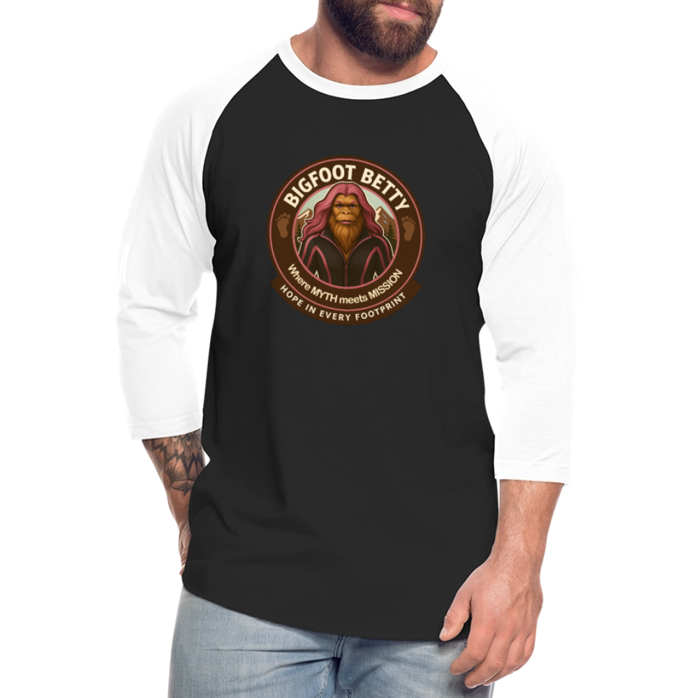 Baseball T-Shirt - Hope in Every Footprint (RETRO) - black/white