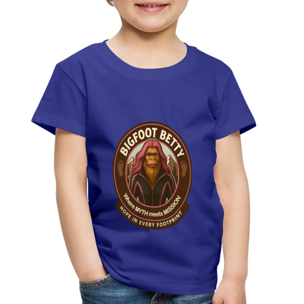Toddler Premium T-Shirt - Hope in Every Footprint (RETRO) - royal blue