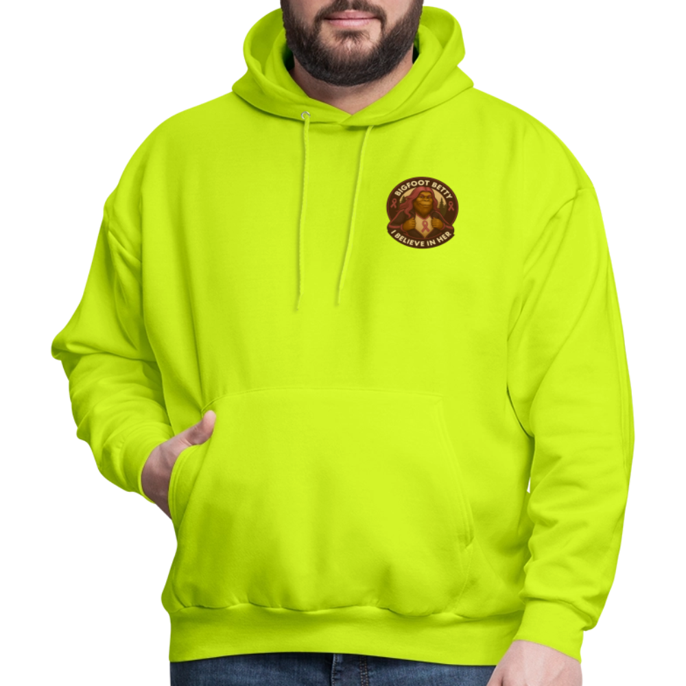 Men's Hoodie - I Believe In Her (F/B) (RETRO) - safety green