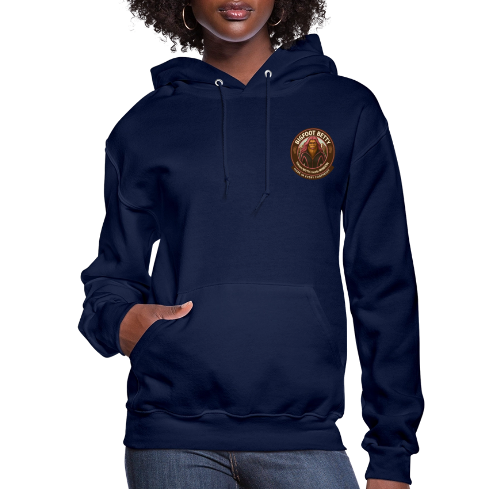 Women's Hoodie - Hope in Every Footprint (F/B) (RETRO) - navy