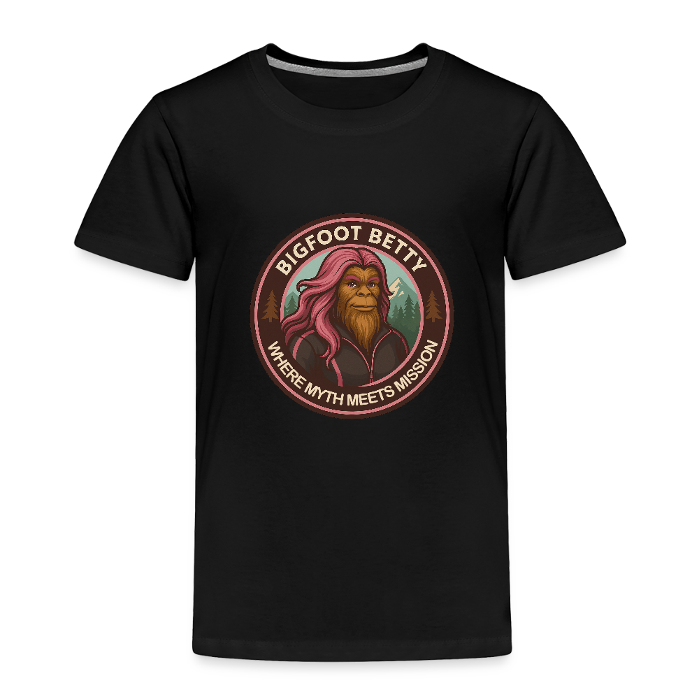Toddler Premium T-Shirt - Where Myth Meets Mission (RETRO) - black