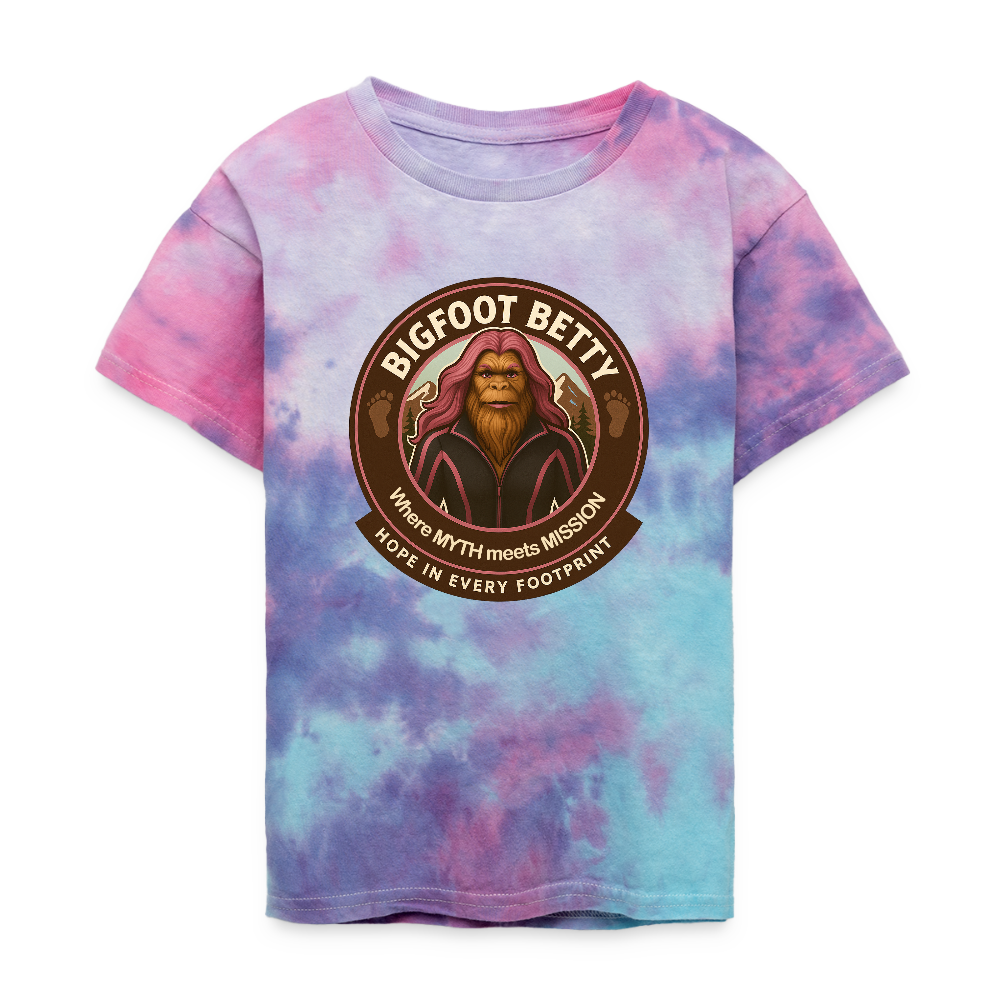 Kid's Tie Dye T-Shirt - Hope in Every Footprint (RETRO) - cotton candy