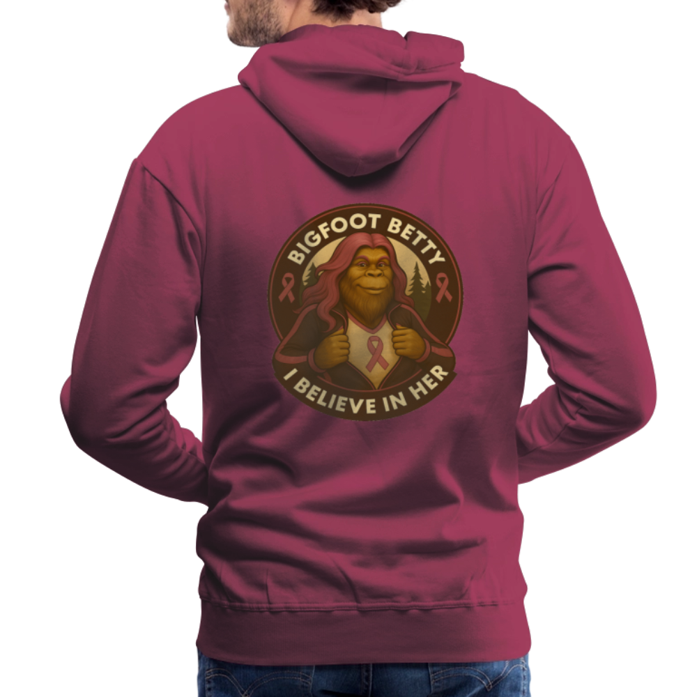 Men’s Premium Hoodie - I Believe In Her (F/B) (RETRO) - burgundy