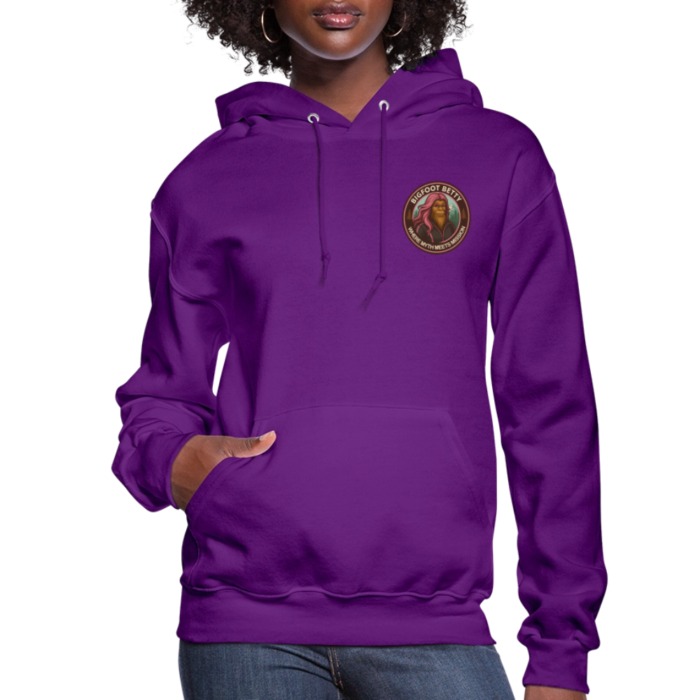 Women's Hoodie - Where Myth Meets Mission (F/B) (RETRO) - purple