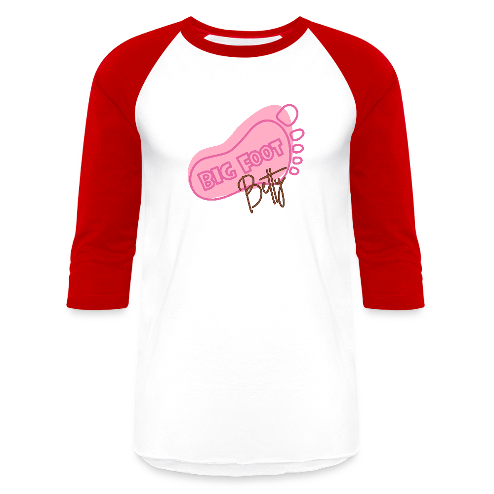 Baseball T-Shirt - BFB FootPrint - white/red