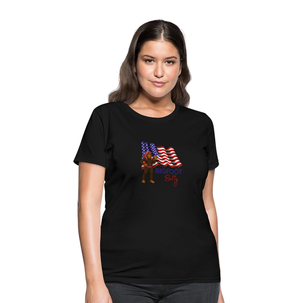 BFB July 4 - Waving Flag Women's T-Shirt - black