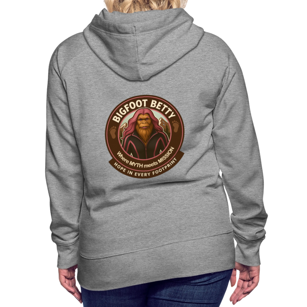 Women’s Premium Hoodie - Hope in Every Footprint (F/B) (RETRO) - heather grey