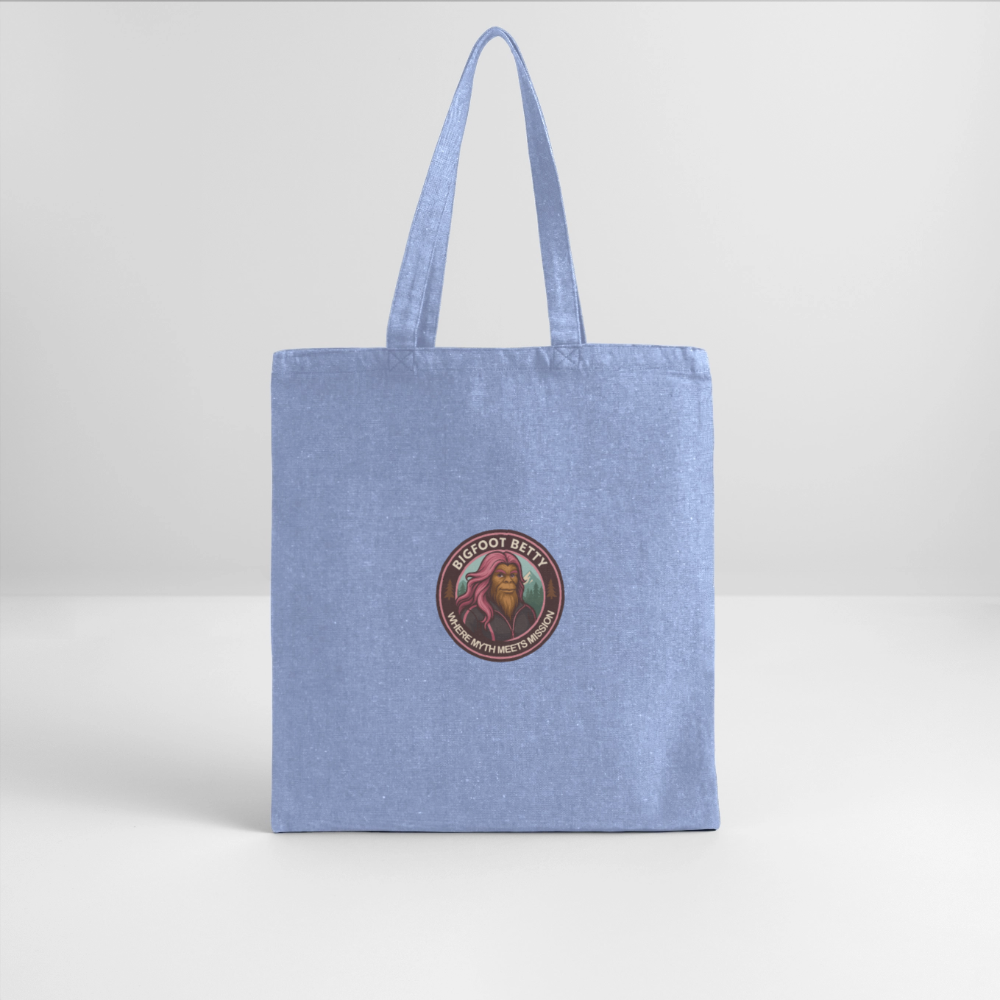 Recycled Tote Bag - Where Myth Meets Mission (RETRO) - light Denim