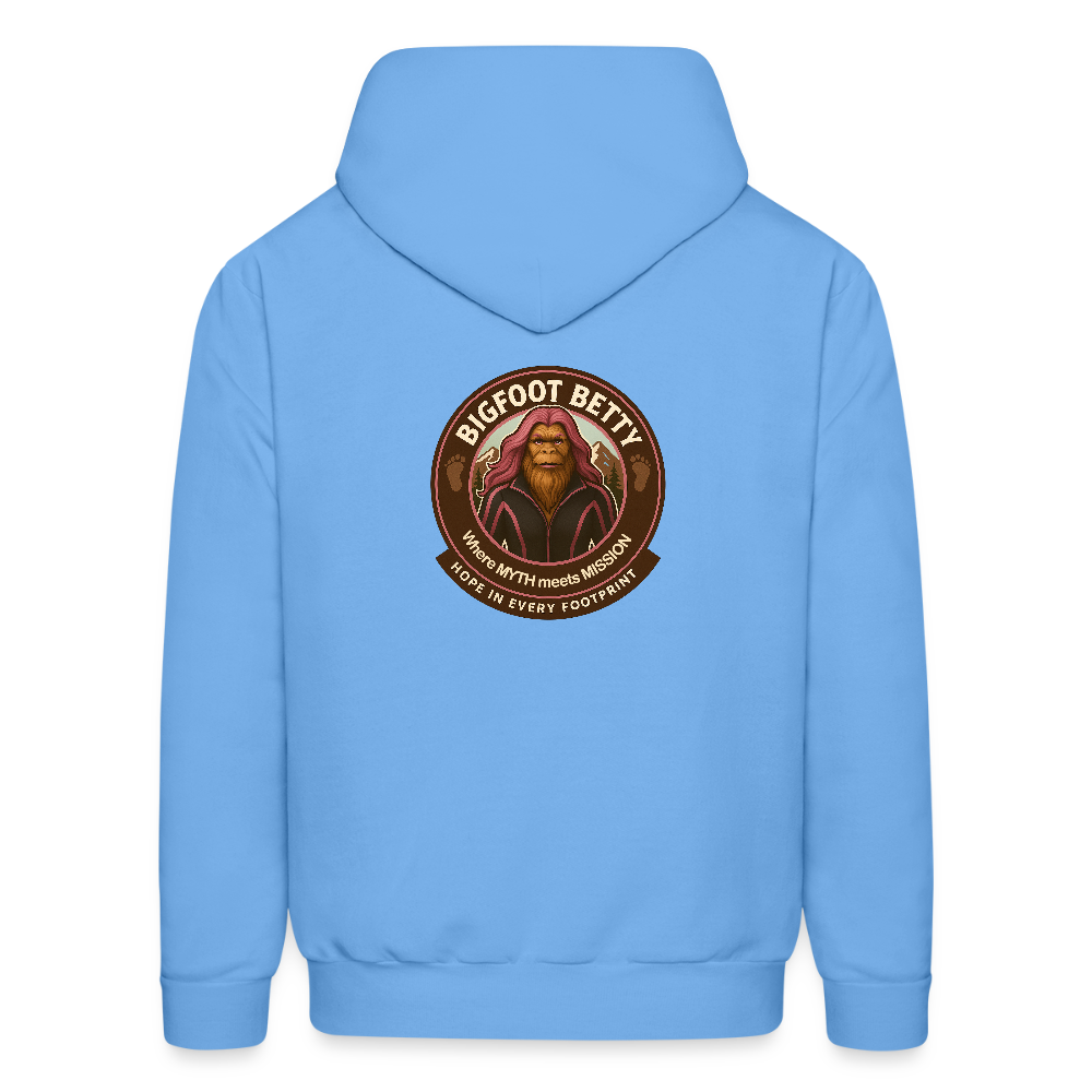 Men's Hoodie - Hope in Every Footprint (RETRO) - carolina blue