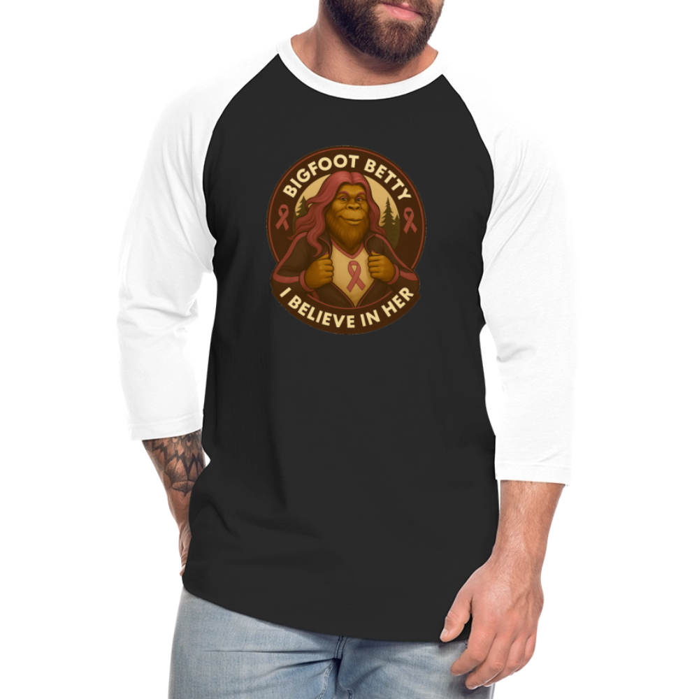 Baseball T-Shirt - I Believe In Her (RETRO) - black/white