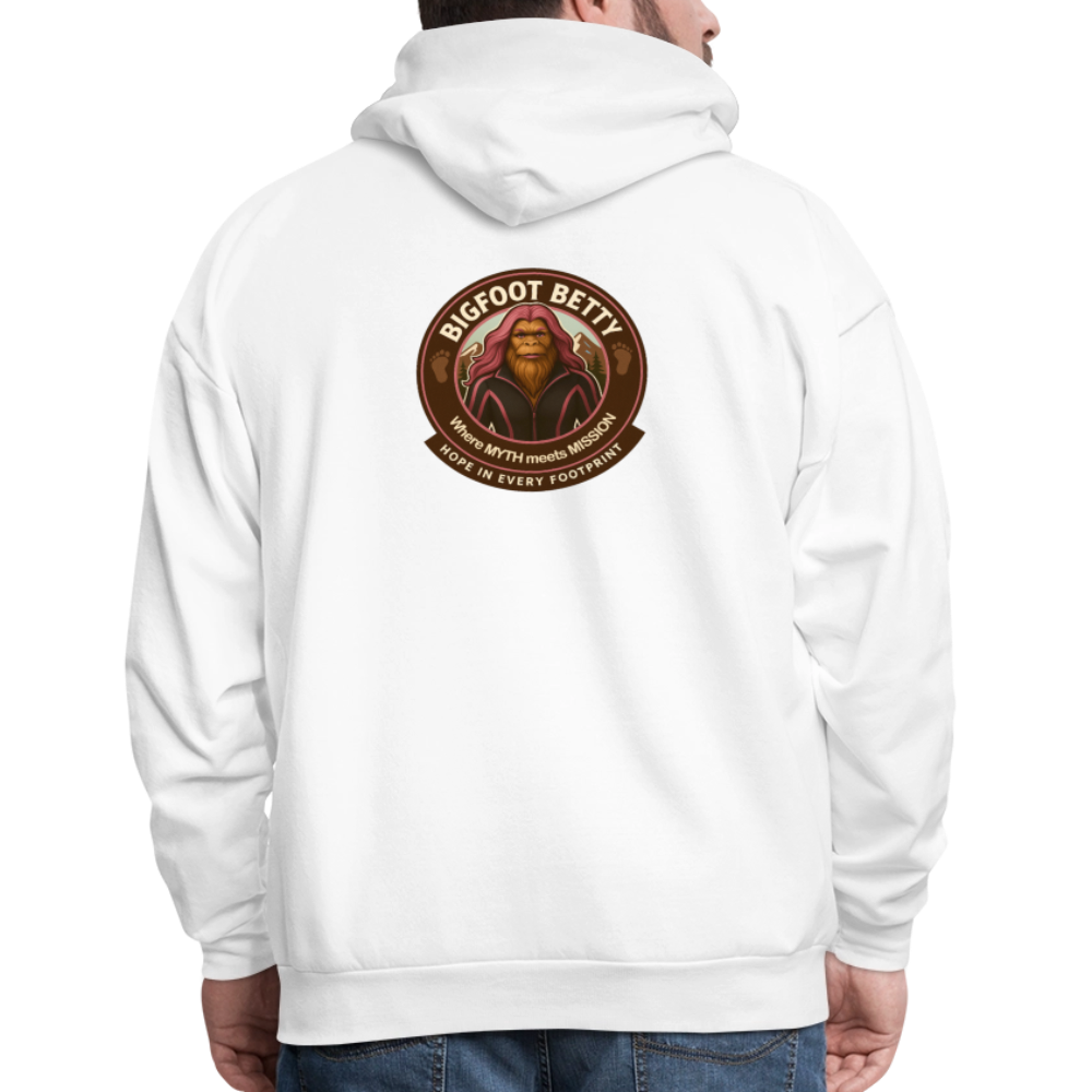 Men's Hoodie - Hope in Every Footprint (F/B) (RETRO) - white