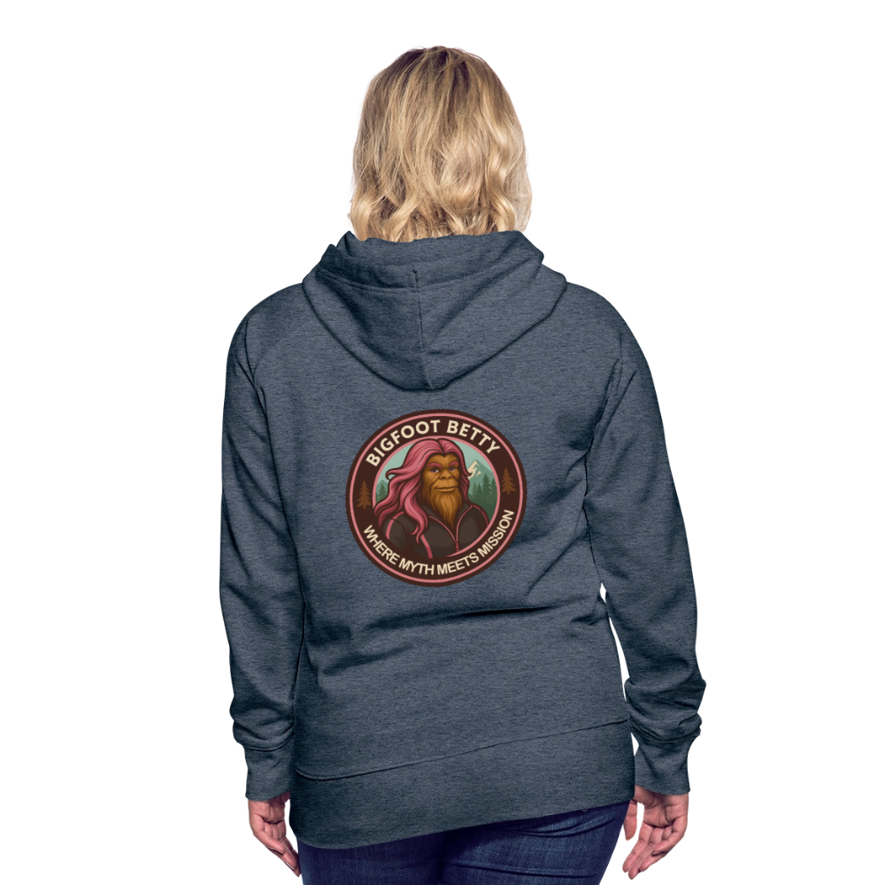 Women’s Premium Hoodie - Where Myth Meets Mission (RETRO) - heather denim