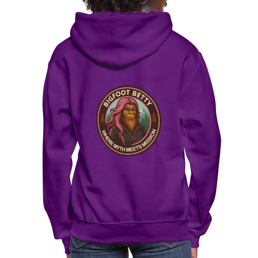 Women's Hoodie - Where Myth Meets Mission (F/B) (RETRO) - purple