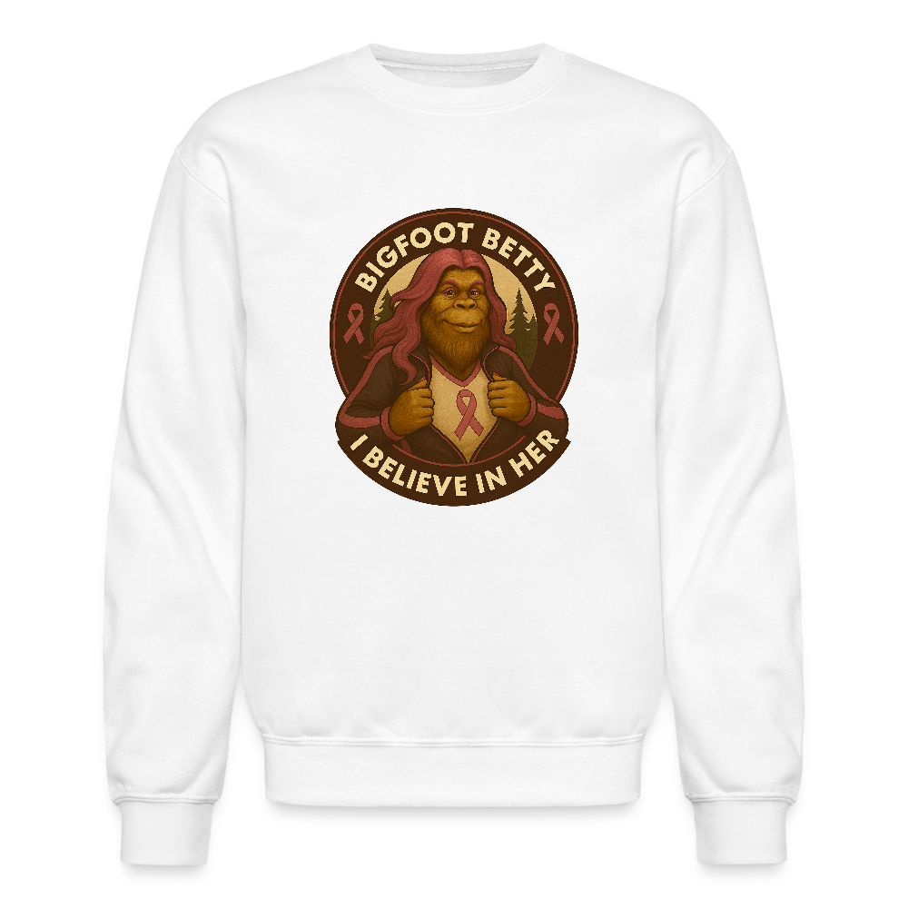 Crewneck Sweatshirt - I Believe In Her (RETRO) - white
