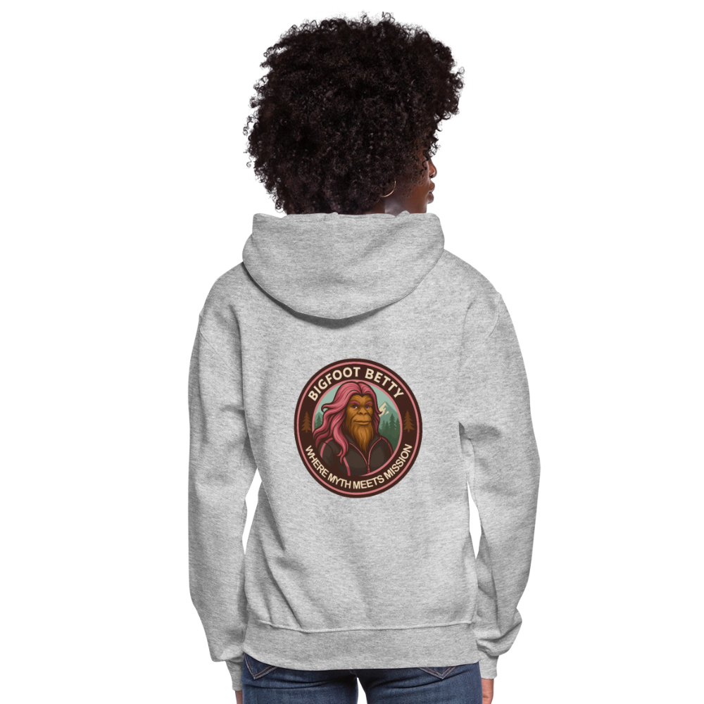 Women's Hoodie - Where Myth Meets Mission (F/B) (RETRO) - heather gray
