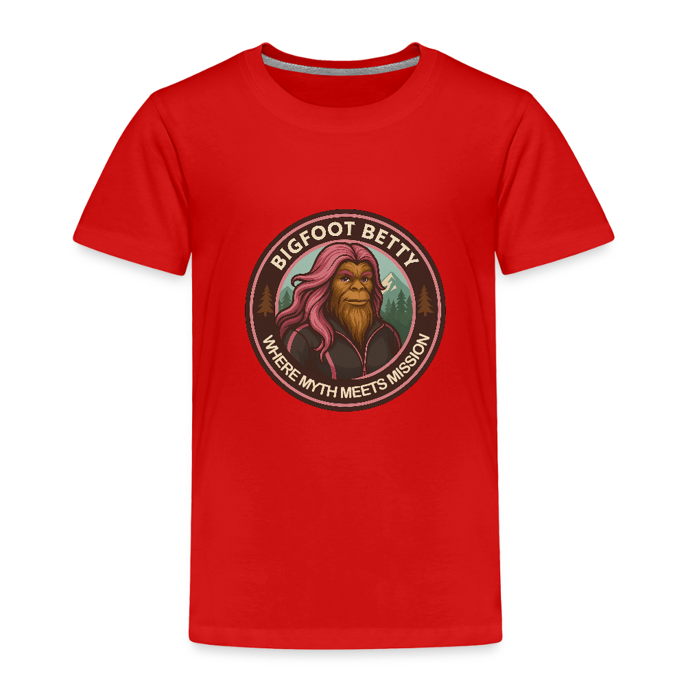 Toddler Premium T-Shirt - Where Myth Meets Mission (RETRO) - red