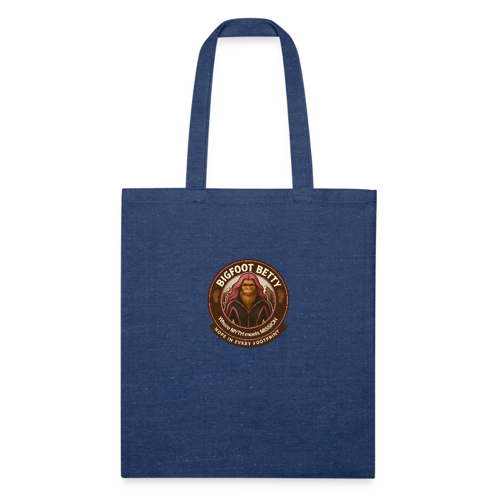 Recycled Tote Bag - Hope in Every Footprint (RETRO) - heather navy