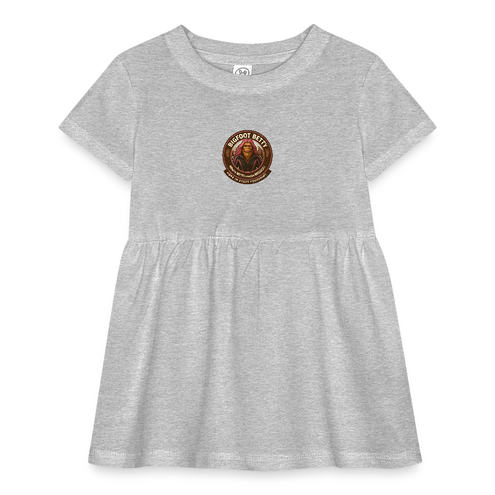 Infant Baby Rib Dress - Hope in Every Footprint (RETRO) - heather grey