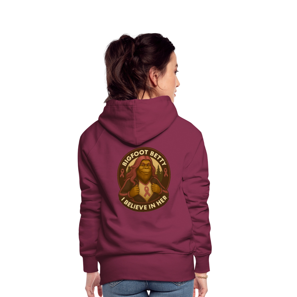Women’s Premium Hoodie - I Believe In Her (RETRO) - burgundy