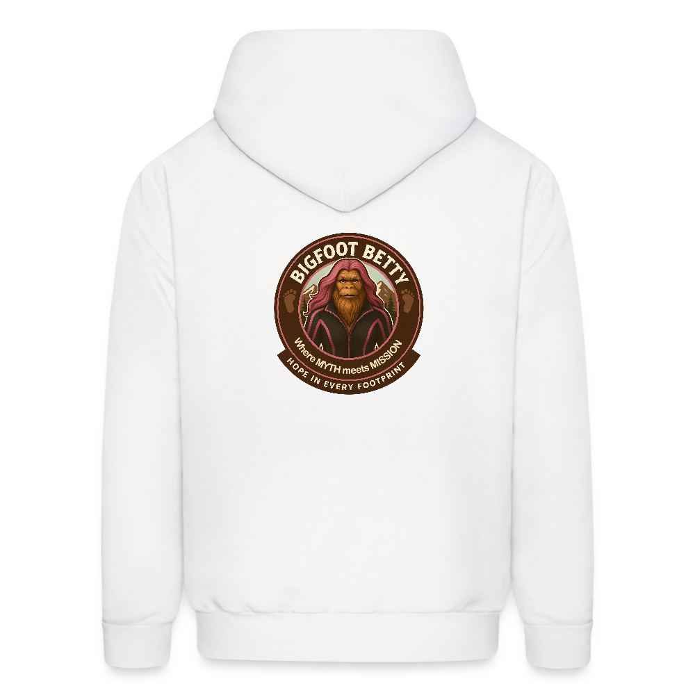 Men's Hoodie - Hope in Every Footprint (F/B) (RETRO) - white