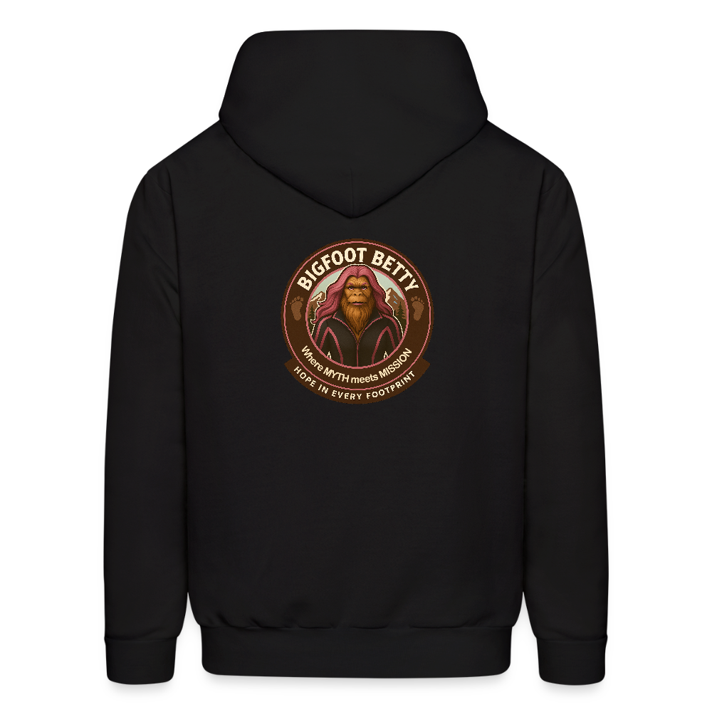Men's Hoodie - Hope in Every Footprint (RETRO) - black
