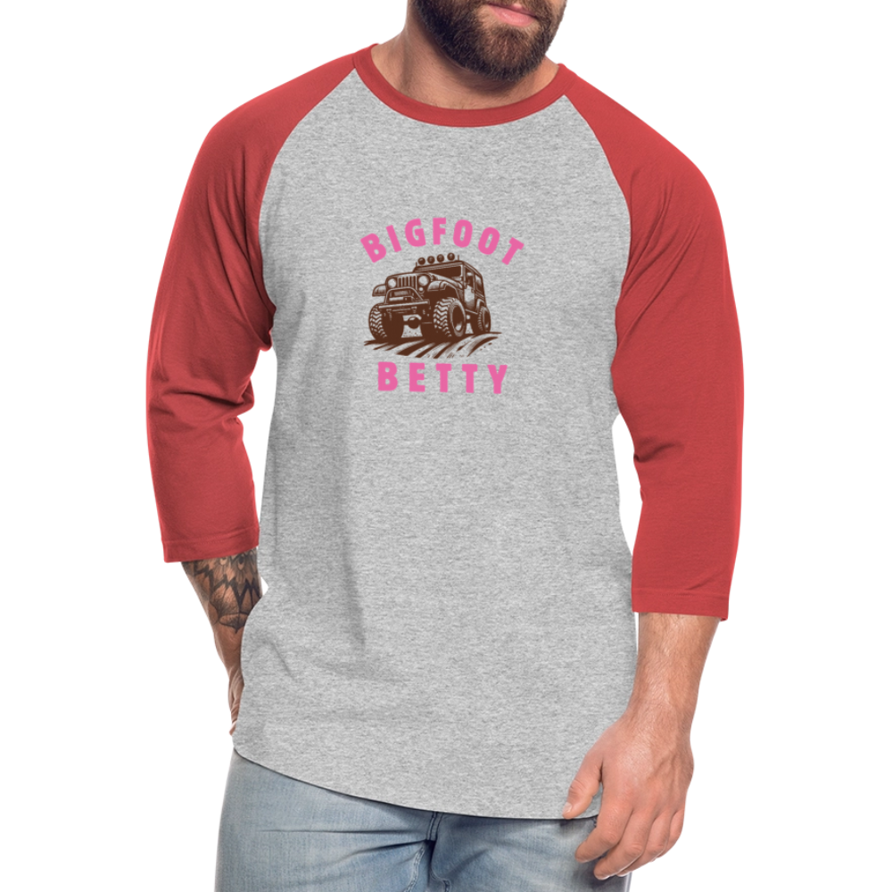Baseball T-Shirt - BFB Jeep - heather gray/red
