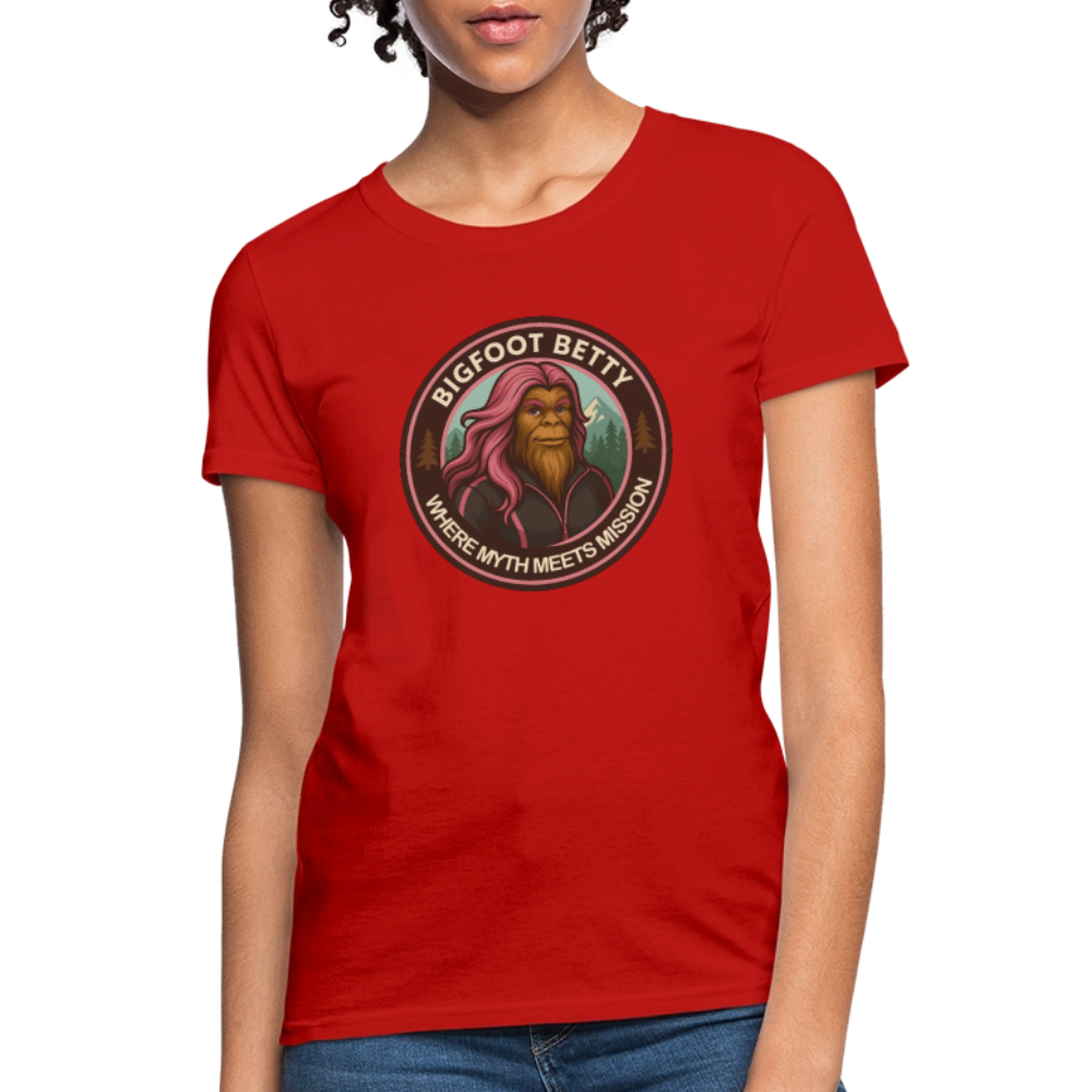 Women's T-Shirt - Where Myth Meets Mission (RETRO) - red