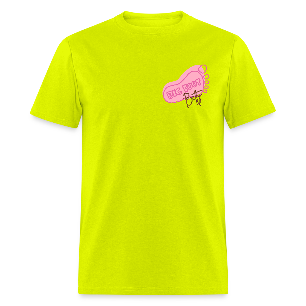 Unisex Classic T-Shirt - BFB FootPrint - safety green