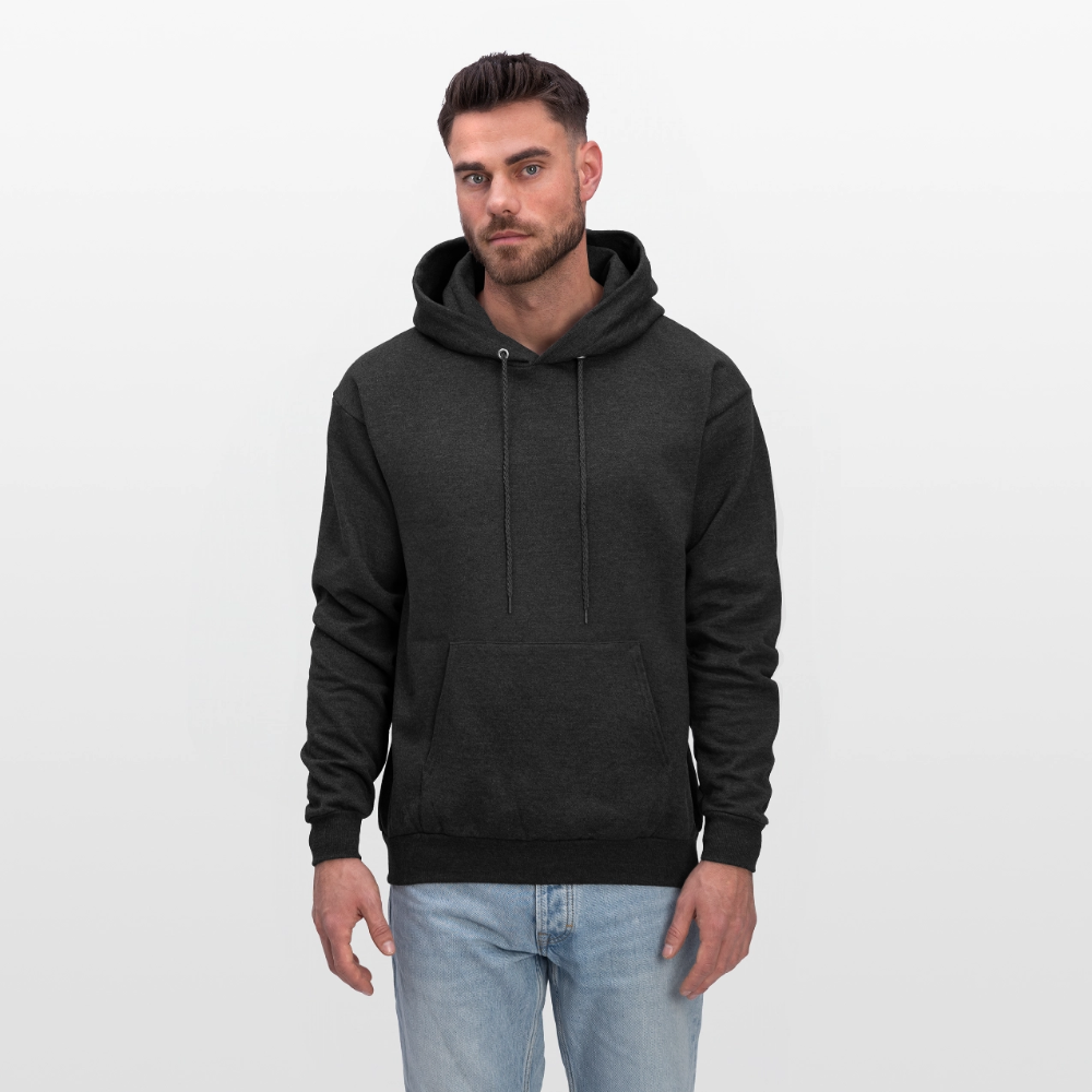 Men's Hoodie - Where Myth Meets Mission (RETRO) - charcoal grey