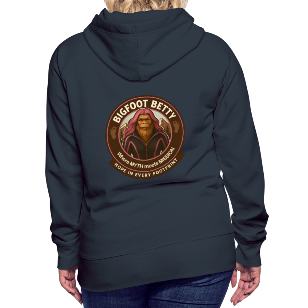 Women’s Premium Hoodie - Hope in Every Footprint (F/B) (RETRO) - navy