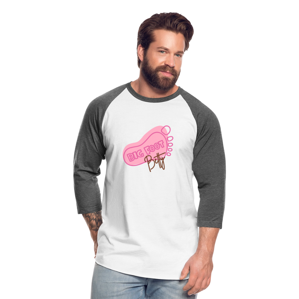 Baseball T-Shirt - BFB FootPrint - white/charcoal