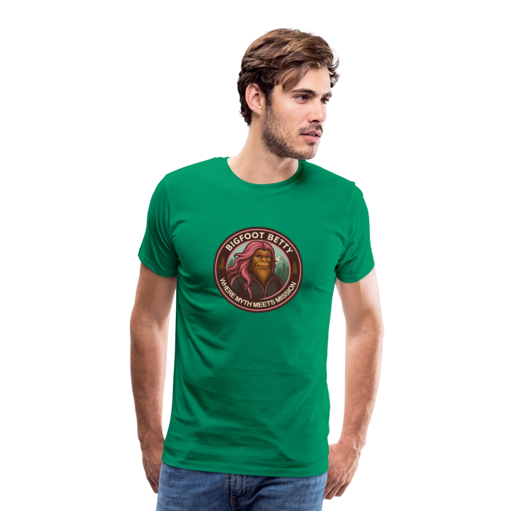 Men's Premium T-Shirt - Hope in Every Footprint (RETRO) - kelly green